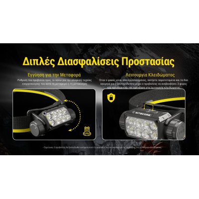 ΦΑΚΟΣ LED NITECORE HEADLAMP HC75 UHE, 3000 Lumens