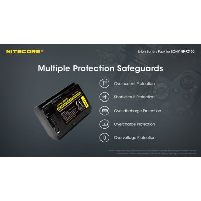 ΜΠΑΤΑΡΙΑ NITECORE for SONY NP-FZ100C, 7.2V ,...