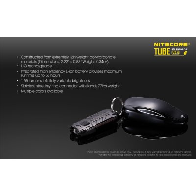 ΦΑΚΟΣ LED NITECORE TUBE s/n, Transparent, V2.0,...