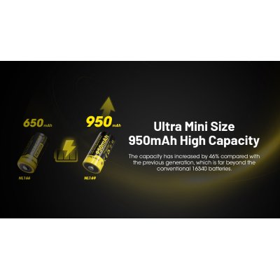 ΜΠΑΤΑΡΙΑ NITECORE 16340 / 950mAh / NL169 (τιμή...