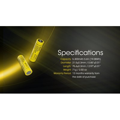 ΜΠΑΤΑΡΙΑ NITECORE 21700 / 5300mAh (τιμή τεμαχίου)