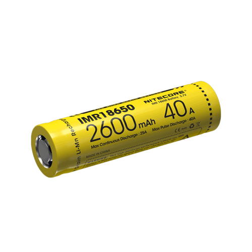 ΜΠΑΤΑΡΙΑ NITECORE 18650 / 2600mah / IMR 40A FlatTop (Ζεύγος) 2