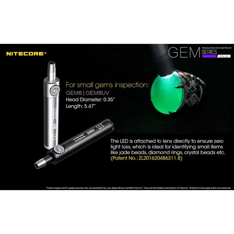 ΦΑΚΟΣ LED NITECORE GEMSTONE GEM10UV