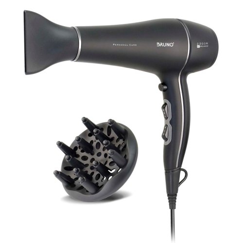 BRUNO σεσουάρ μαλλιών AC BRN-0155, 2200W, με φυσούνα, μαύρο 2