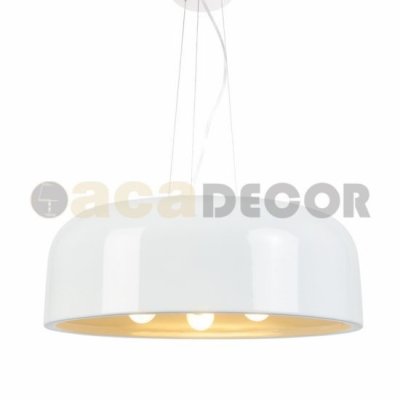 ΚΡΕΜΑΣΤΟ Φ/Σ 3XE27 ΜΕΤΑΛΛΙΚΟ ΛΕΥΚΟ Φ48cm SALON