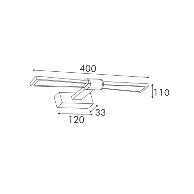 ΕΠΙΤΟΙΧΟ Φ/Σ LED 8W 520LM 3000K ΟΡΕΙΧΑΛΚΟ...