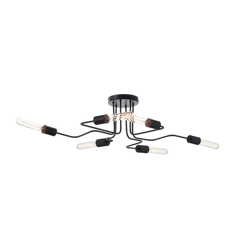 COBRA-ΦΩΤΙΣΤΙΚΟ ΕΠΙΤΟΙΧΟ/ΟΡΟΦΗΣ ΜΑΥΡΟ ΜΑΤ ΜΕΤΑΛΛΙΚΟ ΣΥΜΒΑΤΙΚΟ 6XE27 IP20 73X50XH21CM