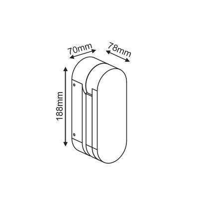 LED SMD WALL LUMINAIRE 10W 660LM 97° 230V AC...