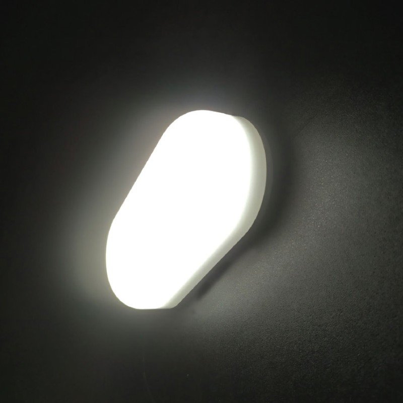 LED PC WHITE WALL LUMINAIRE 230V AC IP66 12W...