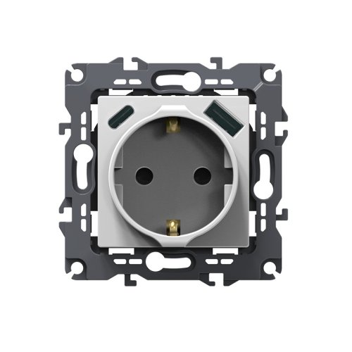 PRIME ΠΡΙΖΑ ΣΟΥΚΟ ΑΣΦΑΛΕΙΑΣ ΛΕΥΚΗ 1X2P+E 16A 250VAC &amp...