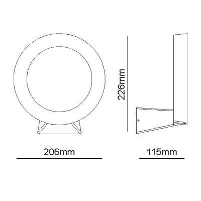 LED SMD WALL LUMINAIRE 8W 220LM 110° 230V AC...