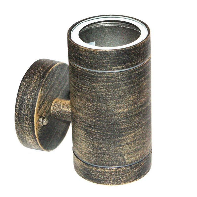 ΣΠΟΤ ΤΟΙΧΟΥ ΑΛΟΥΜΙΝΙΟ ΣΚΟΥΡΙΑ ΣΥΜΒΑΤΙΚΟ 1xGU10 IP54 85x64x121mm