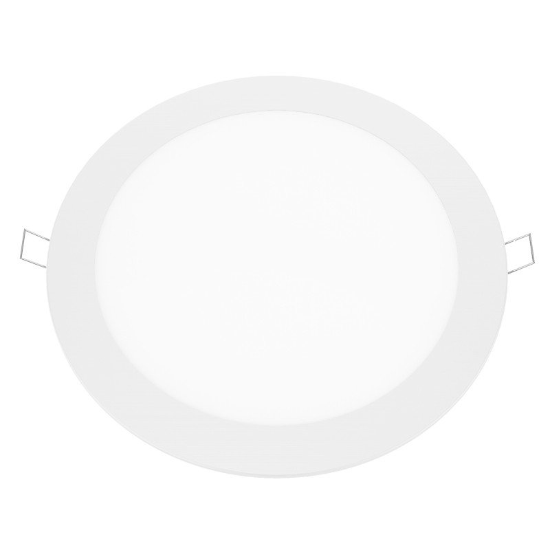 LED ΠΑΝΕΛ ΧΩΝΕΥΤΟ 230V AC 18W 3000K 1700LM Ra80 Φ220mm ΛΕΥΚΟ ΣΤΡΟΓΓΥΛΟ