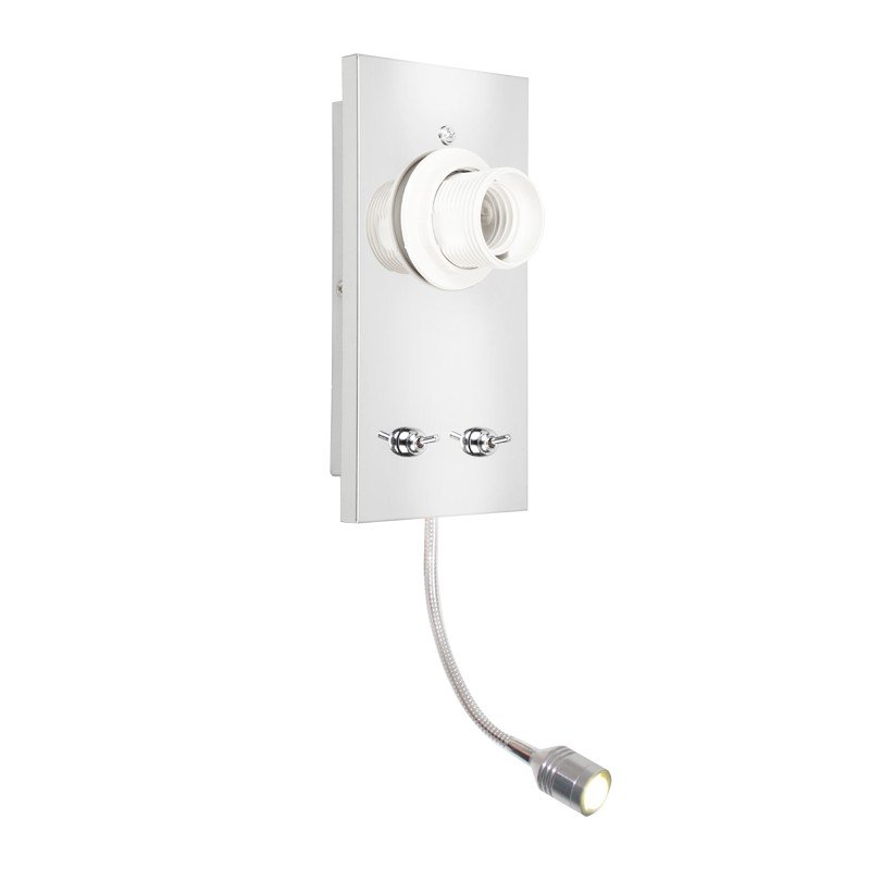 ΒΑΣΗ ΑΠΛΙΚΑΣ ΧΡΩΜΙΟΥ ΜΕΤΑΛΛΙΚΗ ΣΥΜΒΑΤΙΚΗ/LED 1XE27+3W IP20 ΔΙΑΚΟΠ PYTHON