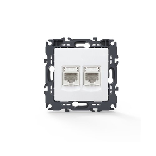 PRIME ΠΡΙΖΑ ΤΗΛΕΦΩΝΟΥ ΛΕΥΚΗ ΜΕ ΒΥΣΜΑ 2XRJ11 CAT3 IP20