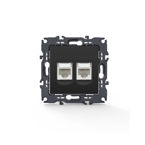 PRIME ΠΡΙΖΑ ΤΗΛΕΦΩΝΟΥ MAT ΑΝΘΡΑΚΙ ΜΕ ΒΥΣΜΑ 2XRJ11 CAT3 IP20