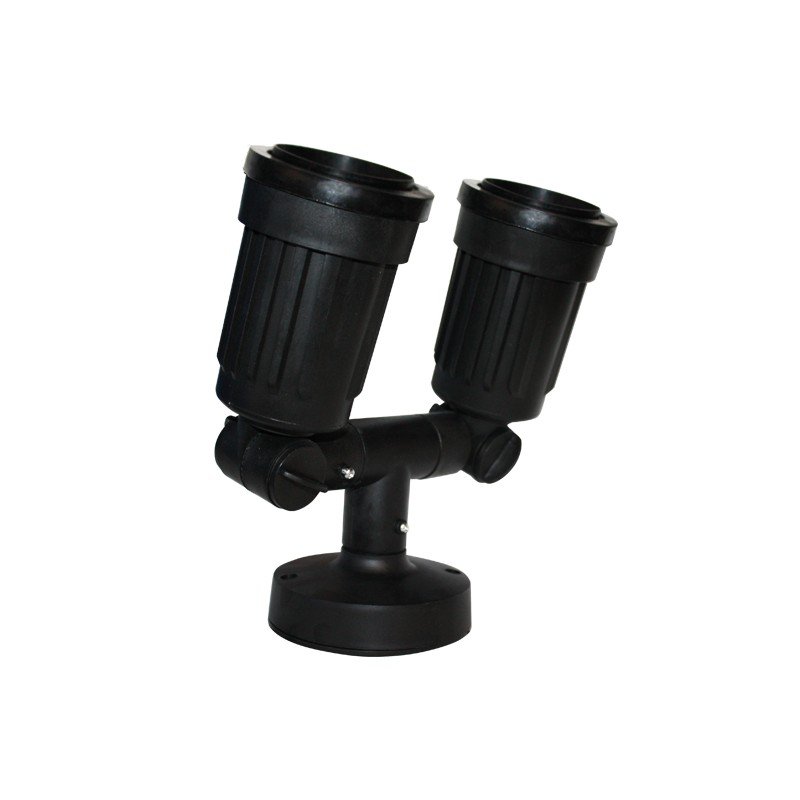 PAR38 - ΣΠΟΤ ΤΟΙΧΟΥ PC ΜΑΥΡΟ ΣΥΜΒΑΤΙΚΟ 1xΕ27 IP54 200x100x220mm