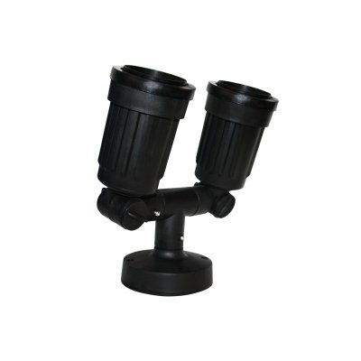 PAR38 - ΣΠΟΤ ΤΟΙΧΟΥ PC ΜΑΥΡΟ ΣΥΜΒΑΤΙΚΟ 1xΕ27 IP54 200x100x220mm