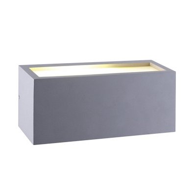 CUBE III - ΑΠΛΙΚΑ ΕΞΩΤΕΡΙΚΟΥ ΧΩΡΟΥ ΑΛΟΥΜΙΝΙΟ ΓΚΡΙ ΣΥΜΒΑΤΙΚΟ 1xE27 IP54 250x103x110mm