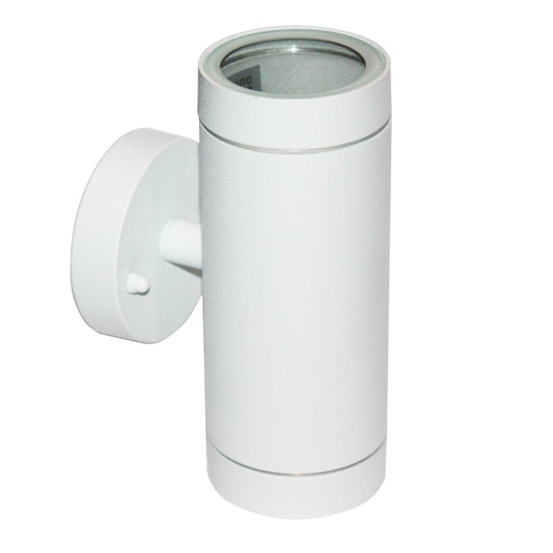 ΣΠΟΤ ΤΟΙΧΟΥ ΑΛΟΥΜΙΝΙΟ ΛΕΥΚΟ ΣΥΜΒΑΤΙΚΟ 2xGU10 IP54 108x64x160mm