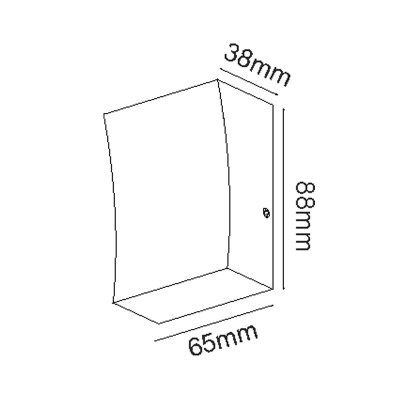 LED HP WALL LUMINAIRE 3W 110LM 89° 230V AC...