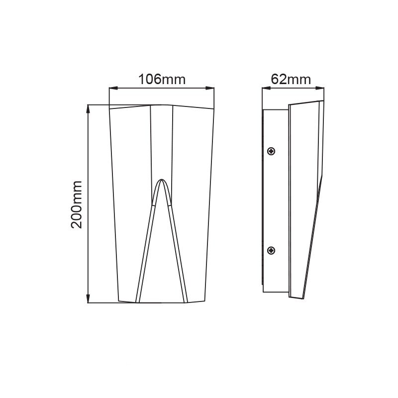 LED SMD WALL LUMINAIRE 11W 370LM 140° 230V AC...