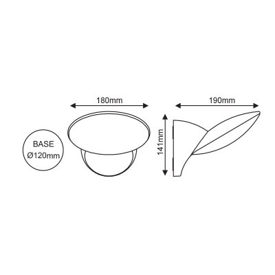 LED SMD WALL LUMINAIRE 14W 630LM 110° 230V AC...