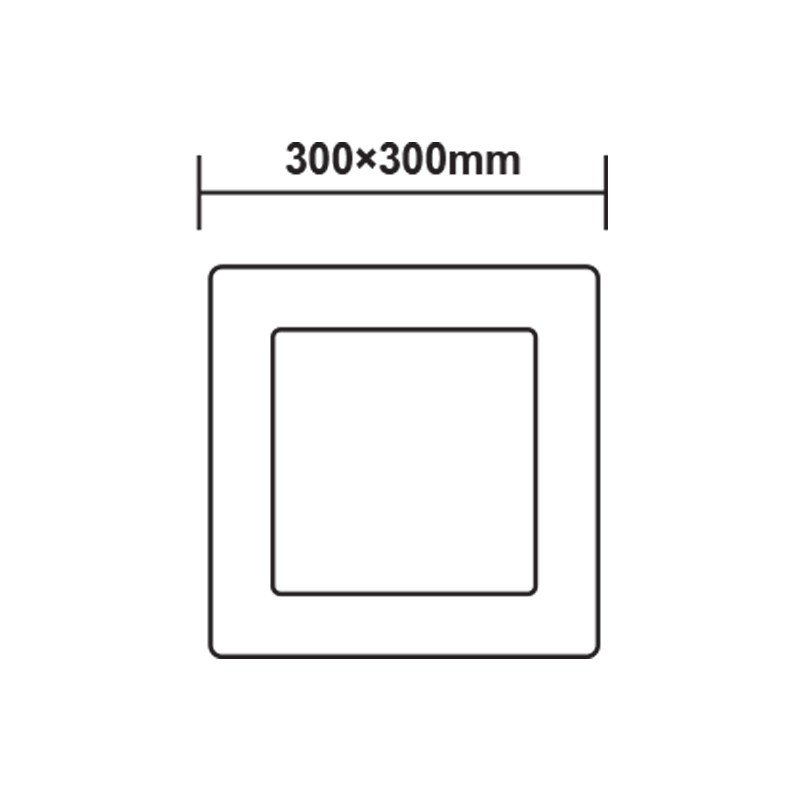 LED SLIM PANEL WHITE SQUARE CEIL.24W 3000K...