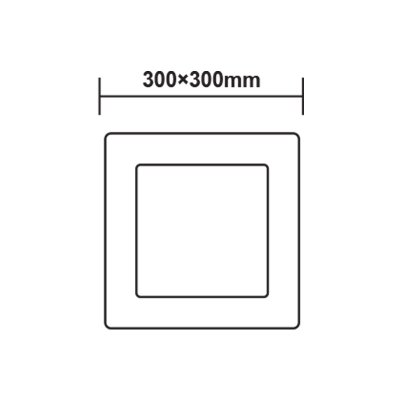 LED SLIM PANEL WHITE SQUARE CEIL.24W 3000K...