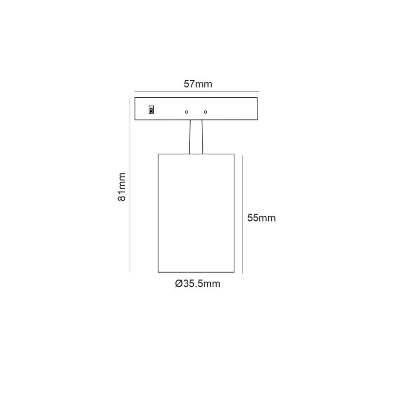 ΜΙΝΙ ΜΑΥΡΟ ΜΑΓΝΗΤΙΚΟ ΣΠΟΤ 24V DC 5W 4000K 530LM...
