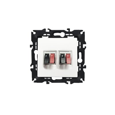 PRIME ΠΡΙΖΑ ΗΧΕΙΩΝ ΔΙΠΛΗ ΜΕ ΚΛΙΠ ΠΛΑΣΤΙΚΗ ΛΕΥΚΗ 36-230VAC IP20