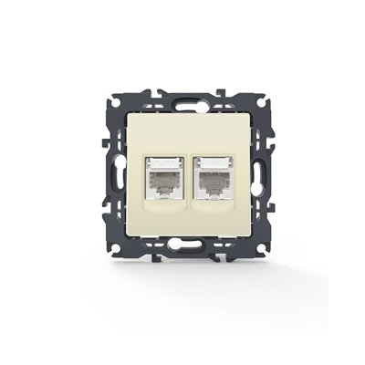 PRIME ΠΡΙΖΑ ΤΗΛΕΦΩΝΟΥ ΜΕ ΒΥΣΜΑ 1XRJ11 CAT3 IP20 &amp ΠΡΙΖΑ ΔΙΚΤΥΟΥ ΙΒΟΥΑΡ ΜΕ ΒΥΣΜΑ 1XRJ45 CAT6 UTP IP20