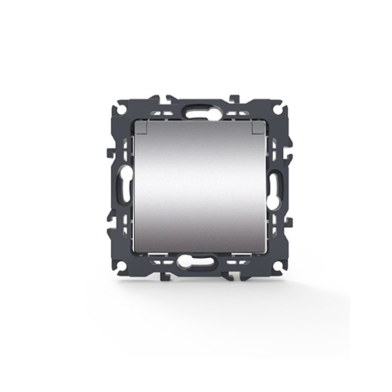 PRIME ΠΡΙΖΑ ΣΟΥΚΟ ΚΑΠΑΚΙ ΑΣΦΑΛΕΙΑΣ MAT ΑΛΟΥΜΙΝΙΟ 2P+E 16A 250VAC IP20