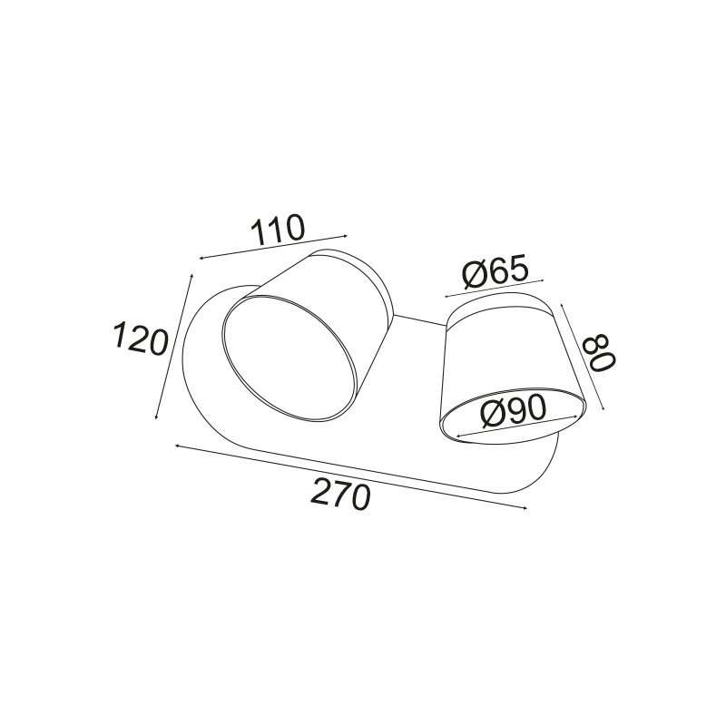 LUCIDO-ΦΩΤΙΣΤΙΚΟ EΠΙΤΟΙΧΟ ΑΜΜΩΔΕΣ ΛΕΥΚΟ ΜΕΤΑΛΛΙΚΟ LED 16W 3000K 1280LM IP20 27X12X11CM