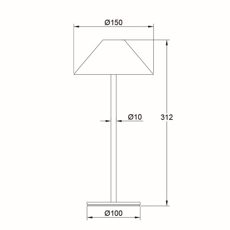 LED SMD TABLE BATTERY LUMINAIRE 3W 140LM 3.000K...