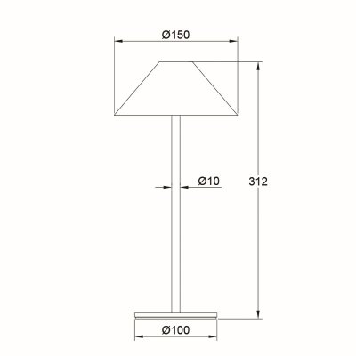 LED SMD TABLE BATTERY LUMINAIRE 3W 140LM 3.000K...