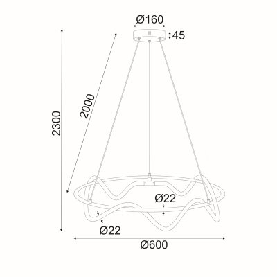 KYMA-ΦΩΤΙΣΤΙΚΟ ΚΡΕΜΑΣΤΟ ΜΑΥΡΟ ΜΑΤ ΜΕΤΑΛΛΙΚΟ LED...