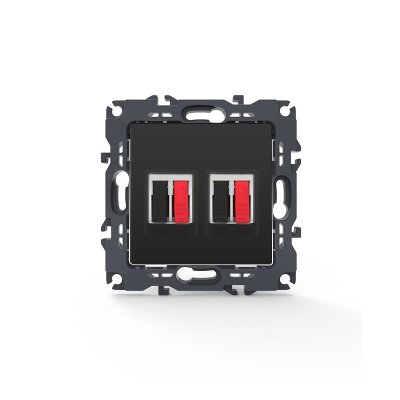 PRIME ΠΡΙΖΑ ΗΧΕΙΩΝ ΔΙΠΛΗ ΜΕ ΚΛΙΠ ΠΛΑΣΤΙΚΗ MAT ΑΝΘΡΑΚΙ 36-230VAC IP20