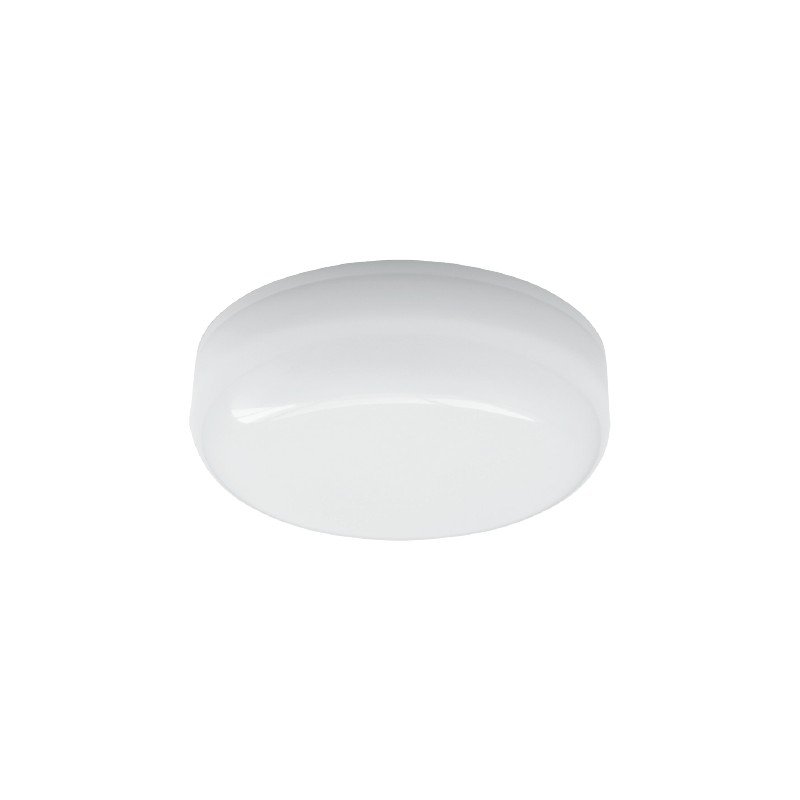 LED PC WHITE CEILING LUMINAIRE 230V AC IP66 12W 1070lm 4000K 180° Ra80