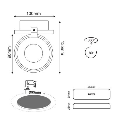 Υ/Κ ΣΠΟΤ ΧΩΝ. ΛΕΥΚΟ ΜΑΤ 10W COBEPISTARLED...