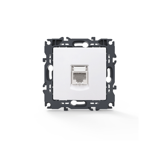 PRIME ΠΡΙΖΑ ΔΙΚΤΥΟΥ ΛΕΥΚΗ 1XRJ45 CAT6 UTP IP20 2