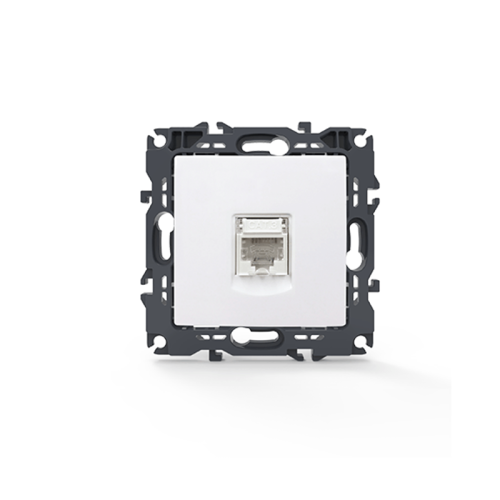 PRIME ΠΡΙΖΑ ΤΗΛΕΦΩΝΟΥ ΛΕΥΚΗ ΜΕ ΒΥΣΜΑ 1XRJ11 CAT3 IP20 2