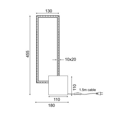NETTO ΦΩΤΙΣΤΙΚΟ ΕΠΙΔΑΠΕΔΙΟ ΜΑΥΡΟ ΜΑΤ ΑΛΌΥΜΙΝΙΟ...