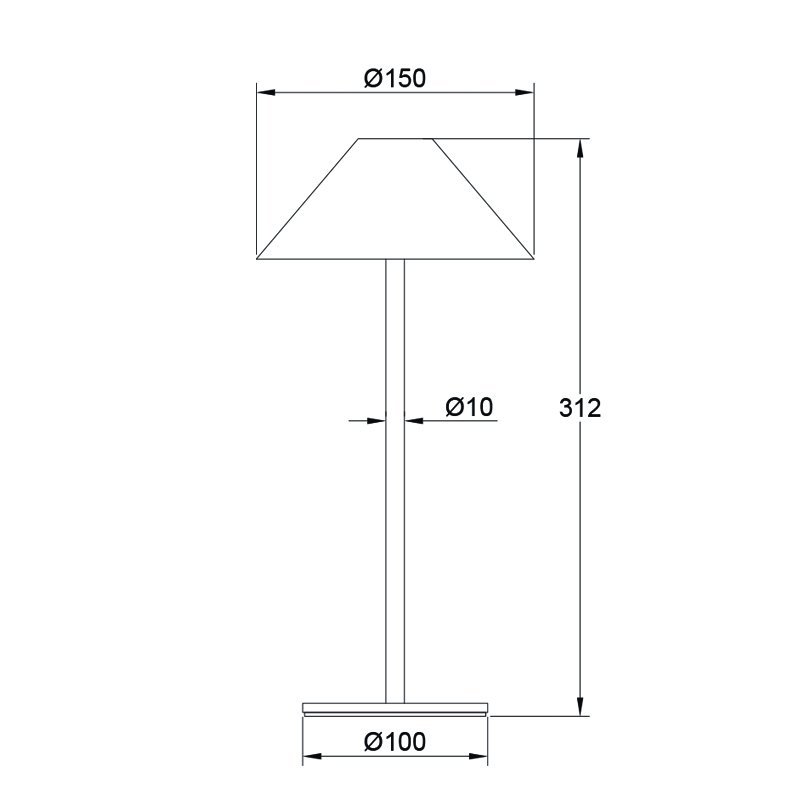 LED SMD TABLE BATTERY LUMINAIRE 3W 140LM 3.000K...