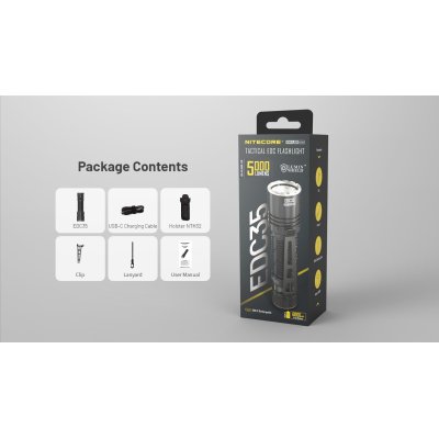 ΦΑΚΟΣ LED NITECORE EDC35, 5000Lumens, UHi LED
