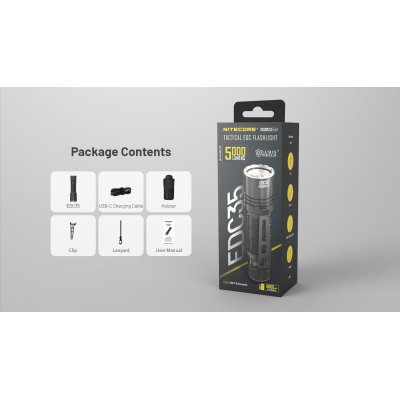 ΦΑΚΟΣ LED NITECORE EDC35, 5000Lumens, UHi LED