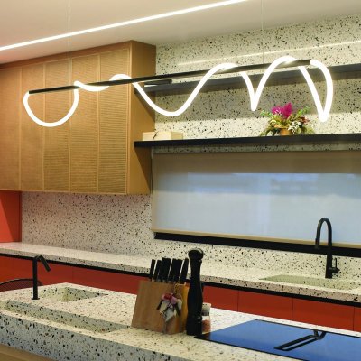 KYMA-ΦΩΤΙΣΤΙΚΟ ΚΡΕΜΑΣΤΟ ΜΑΥΡΟ ΜΑΤ ΜΕΤΑΛΛΙΚΟ LED...