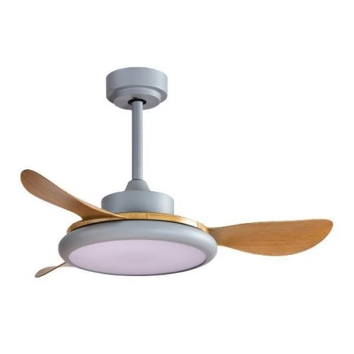 ΑΝΕΜΙΣΤΗΡΑΣ ΟΡΟΦΗΣ ΓΚΡΙ ΚΑΙ ΞΥΛΟ ΜΕ LED ΦΩΣ ΚΑΙ ΚΟΝΤΡΟΛ...