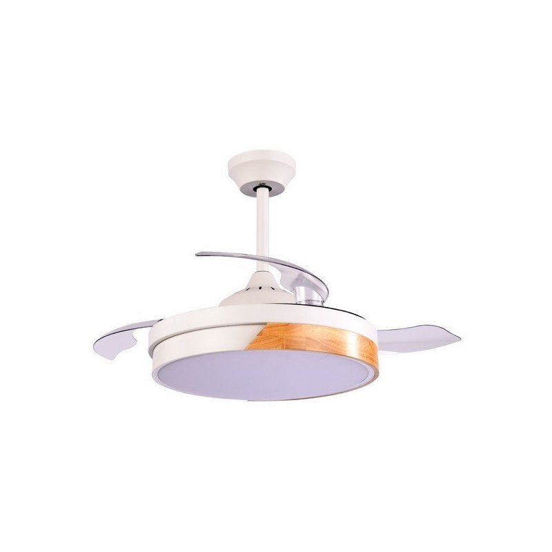 ΑΝΕΜΙΣΤΗΡΑΣ ΟΡΟΦΗΣ ΛΕΥΚΟΣ ΜΕ ΑΝΟΙΓΟΚΛΕΙΟΜΕΝΕΣ ΦΤΕΡΩΤΕΣ Φ107 ΗΧΕΙΟ BLUETOOTH LED ΦΩΣ ΚΑΙ ΚΟΝΤΡΟΛ 32W DC MOTEΡ