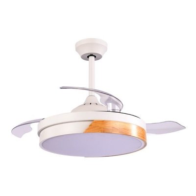 ΑΝΕΜΙΣΤΗΡΑΣ ΟΡΟΦΗΣ ΛΕΥΚΟΣ ΜΕ ΑΝΟΙΓΟΚΛΕΙΟΜΕΝΕΣ ΦΤΕΡΩΤΕΣ Φ107 ΗΧΕΙΟ BLUETOOTH LED ΦΩΣ ΚΑΙ ΚΟΝΤΡΟΛ 32W DC MOTEΡ